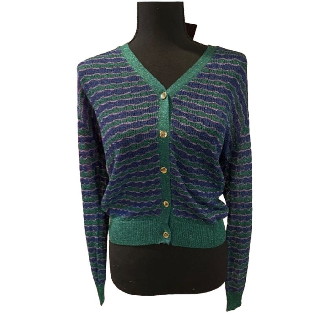 Happy Sheep Metallic Lurex Sweater Sz L